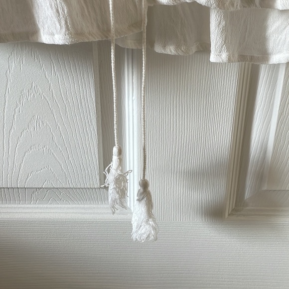 White and navy embroidered cover up cardigan jacket boho - Picture 4 of 7